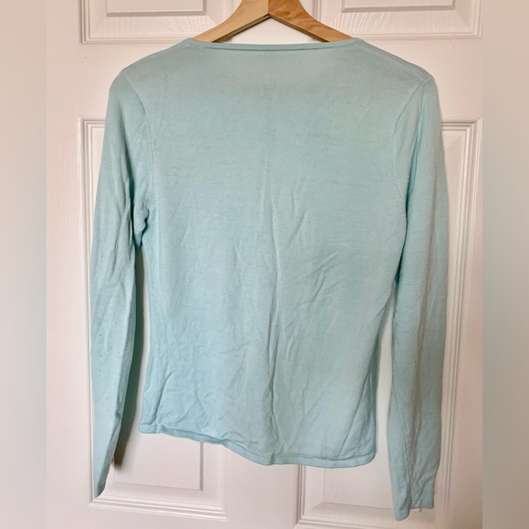 Pastel mint green button down cardigan - Picture 4 of 6